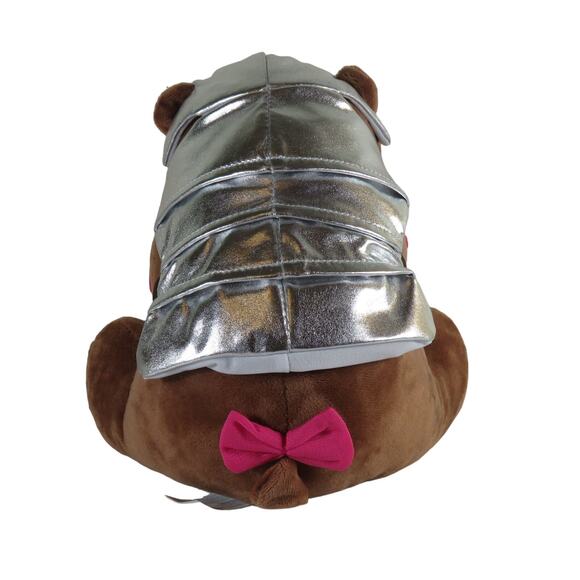 Critical Role Vex Trinket Plush Bear, Knight Helmet Pink Bows Legend Vox Machina - Picture 3 of 13